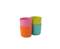 BIOBU by EKOBO Bambino Tasse Lagoon/Mandarin/Rose/Lime