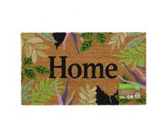 JVL Paillasson en Fibre de Coco avec Envers en Latex, Latex Fibre de Coco., Marron, Taille Unique