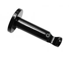 Gardinia 31030 Support pour Rideau, Métal, Noir, 8 x 8 x 0,02 cm