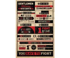 Empire Poster Fight Club Rules + Accessoires Multicolore