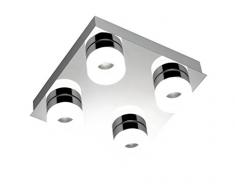 WOFI 9502.04.01.0044 Plafonnier, Silber, WeiÃ