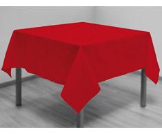 Soleil dOcre Nappe Anti-tÃÂ¢ches carrÃÂ©e 180x180 cm Alix Rouge, Polyester, 180 X 180 cm