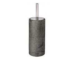 Wenko Brosse WC en cÃ©ramique Mali, Gris, 10,7 x 10,7 x 24 cm