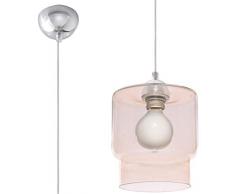 Sollux Lighting Paola Suspension en verre Champagne Chrome