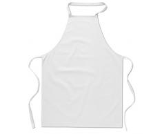 eBuyGB Traiteur Cuisson BBQ Uni de Chef Unisexe Tablier de Cuisine, Coton, Blanc, 22Â x 15.01Â x 2.01Â cm