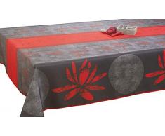 Nappe anti-taches Lotus rouge - taille : Rectangle 150x350 cm