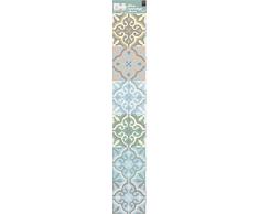 plage 260532 Smooth â Tiles Stickers pour carrelage Ciment carrelage Fleurs â Azulejos 6 Archet, Vinyle, Multicolore, 15 x 0,1 x 15 cm