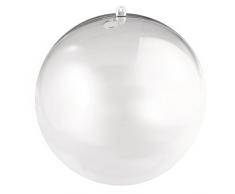 Rayher boule en plastique perforée en un lot de 1  boule transparente de 16 cm pour les décos de noà «l, de mariage & Cie.  boule de noel avec un trou de 15 mm pour chaines LED  cristal transparent
