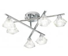 Alamas Spot plafond chromé brillant avec lampes en verre cristallin K9