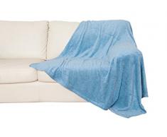 Kanguru Jaquard Brown Plaid avec Une Partie en Microfibre pour Nettoyer Les Ã©crans (Tablette, Lunettes, Smartphones, etcâ¦), 100% Polyester, Bleu, Unique