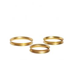 Tiipoi Chakra Dessous de Plat (Lot de 3), Laiton, 17Â x 2.3Â x 2.3Â cm