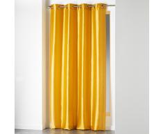 douceur dintérieur rideau a oeillets 140x240 cm shantung shana moutarde