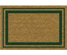 ID Mat Tapis Paillasson, Fibres Coco Naturelles sur Semelle PVC, Beige, 40 x 60 x 1,5 cm