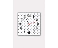 Bonamaison Horloge Murale en MDF, Multicolore, 30 x 30 cm