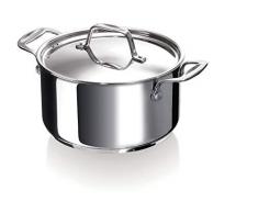 Bekaline 12061164 Chef Faitout + Couvercle en acier inoxydable 16 cm