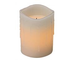 Star 068-63 Bougie avec cire Ã DEL Wax, 0.06 W, Blanc, 10 x 7,8 x 7,8