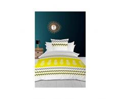 Soleil docre Ananas, Parure, Housse de Couette, Polyester, Jaune, 140 x 200 cm
