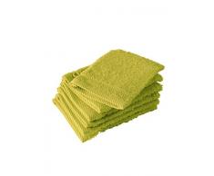 De Witte Lietaer Collection H Lot de 6 Gants de Toilette Coton Olive 15 x 21 cm