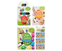Heitmann Åufs Couleurs 30058 â Kit de Bricolage Pâques 4 pièces, Couleur avec Stylo Magique, Oeuf, Åufs Peintres et Sticker pour env. 45 Pâques Magique