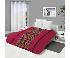 Intemporel Wax Couette ImprimÃ©e, Polyester, Rouge, 240x220 cm