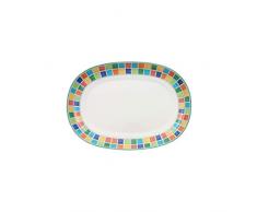 Villeroy & Boch Twist Alea Limone Plat Ã accompagnements, Porcelaine Premium, Blanc/Jaune