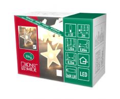 Konstsmide 1405-103 Guirlande DÃ©co Ãtoiles Claires + 10 LED Blanc Chaud + CÃ¢ble Transparent 1,5 V