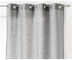 Linder 171/90/375AB Uni Voilage Polyester/Coton Gris Clair 153 x 260 cm
