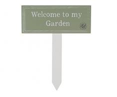 Creative Tops Bienvenue dans Mon Jardin Panneau de Sol, Bois, Multi/Couleur, 0.5Â x 25.5Â x 20Â cm