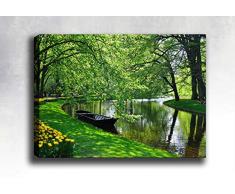 Bonamaison Peinture sur toile, multicolore, 40 x 60 cm - Conçu et fabriqué en Turquie