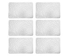 Zeller Lot de 6 Sets de Table en PVC ArgentÃ©