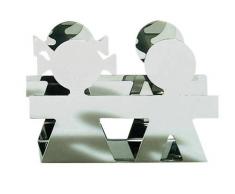 Alessi Akk40 Girotondo Porte-enveloppes en Acier Inoxydable 18/10 Brillant