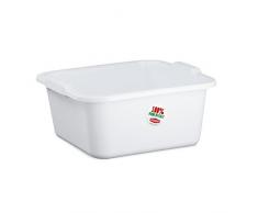 Stefanplast Polyéthylène carré Lavabo, 11 litre - assortiment aléatoire