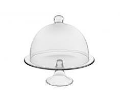 Vidivi Vetri delle Venezie Banquet Assiette Plateau sur Pied avec Cloche, 2 unités