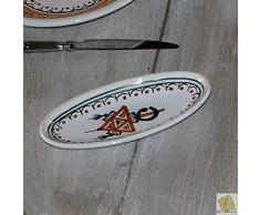 Plat ovale Sahel beige - L 40 cm