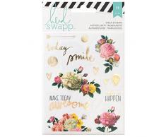 American Crafts Heidi Swapp mémoire Planning Clair Stickers Floral, Acrylique, Multicolore