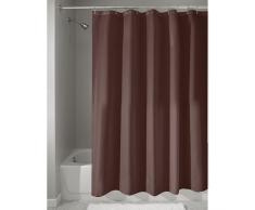 InterDesign rideau de douche tissu imperméable, 183,0 cm x 183,0 cm rideau douche en polyester, rideau textile lavable ourlet renforcé, brun chocolat