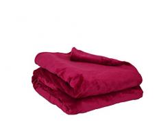 Couverture Polaire Polyester Framboise 130 x 170 cm - POYET MOTTE - Gamme MICROFLANELLE