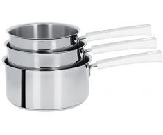 Cristel - S4CMW - SÃ©rie de 4 Casseroles inox 14-16-18-20cm - Collection Mutine