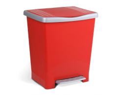 TATAY 1101409 Poubelle à Pédale 23 L Plastique Rouge 33,5 x 30 x 39 cm