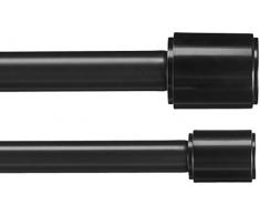 AmazonBasics Tringle Ã rideau double avec embouts cylindriques 2,54 cm, de 1,83 Ã 3,65 m, Noir