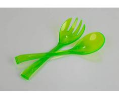 Kimmel 21-000-2713 Lot de 2 Couverts Ã Salade Plastique Vert Transparent