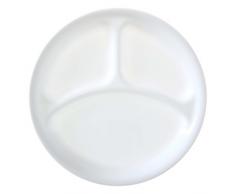 CORELLE Vitrelle 22 cm Verre divisÃ© Assiette de Table en Lot de 6-Blanc