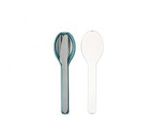 Rosti Mepal 105760092400 Set de Couverts 3 Pièces, Acier Inoxydable, Nordic Vert, 19,5 x 5,1 x 2,3 cm