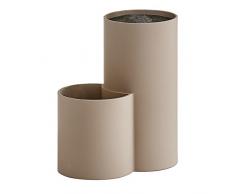 Zeller 24908 Bloc de Couteau Plastique Taupe 19 x 11 x 22,5 cm