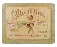 Sets de Table Creative Tops « Olio Doliva » avec Dos en liège, Vert, 6 pièces