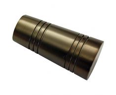 GARDINIA Embouts pour tringle à rideau, 2 embouts Apollo, Série Chicago, Métal, Bronze, Diamètre: 20 mm