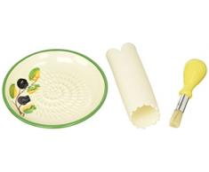 josko Produits 2722Â Aroma RÃ¢pe Set RÃ¢pe Set, 3Â unitÃ©s, CÃ©ramique, Jaune, Assiettes Assiettes 12,8Â x 12,8Â x 2Â cm