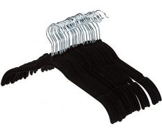 AmazonBasics Lot de 30 Cintres en Velours pour Chemises/Robes, Noir