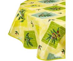 CALITEX Nappe Toile Cirée Olivier, Vert, 140 x 200 cm