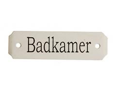 Au Bain de Marie Plaque de Porte pour Toilette Petit Format